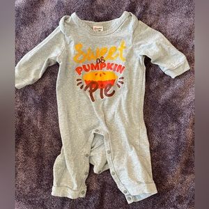 “Sweet as pumpkin pie” baby romper, size 0-3 months